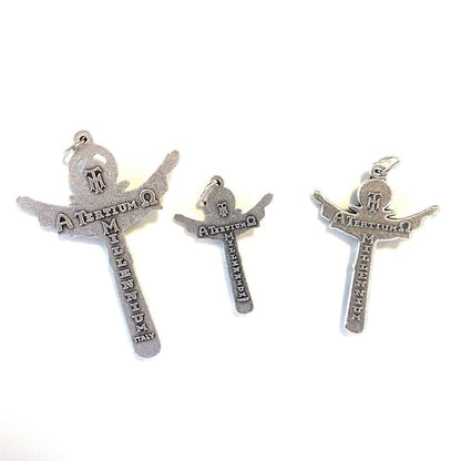 Tertium Millennium Holy Trinity Cross Crucifix - Blessed By Pope -Parts -Pendant | Catholically