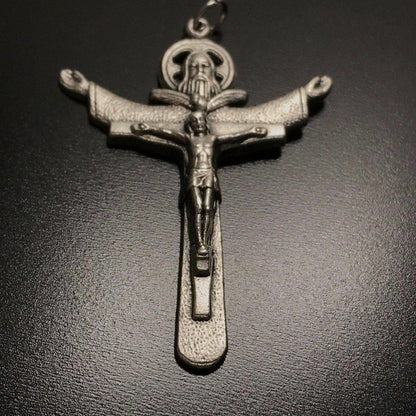 The Tertium Millennium Holy Trinity Cross Crucifix Blessed By Pope - Pendant | Catholically