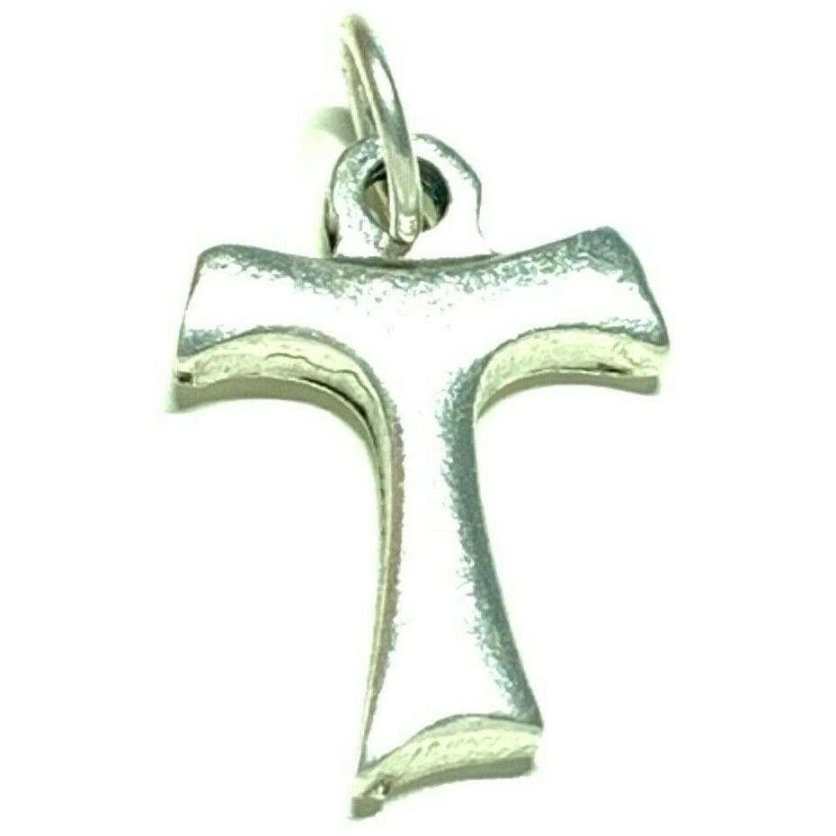 Tiny Tau Cross Blessed By Pope Pax Et Bonum Franciscan Crucifix Parts | Catholically