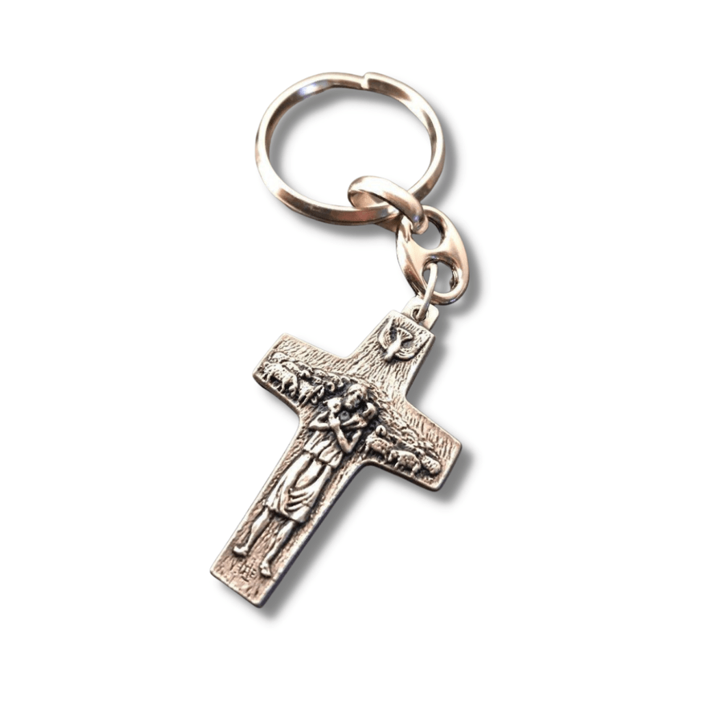 Vedele - Key Ring Pope Francis Pectoral Cross - Crucifix - Blessed By Pope | Catholically
