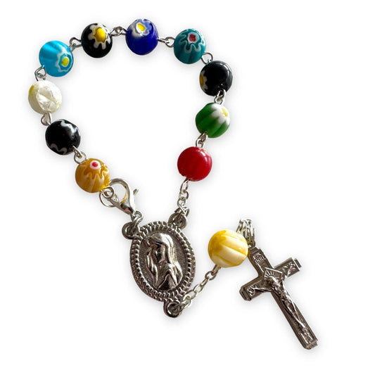 Venetian Glass Murrina Bracelet Blessed by Pope | Catholically