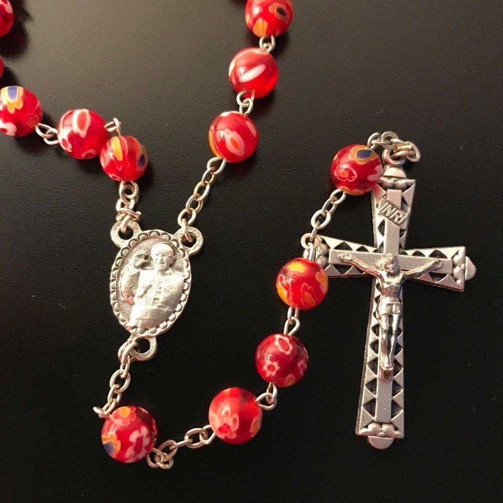 Venetian Glass Murrina  Rosary Blessed By Pope - Communion / Confirmation | Catholically