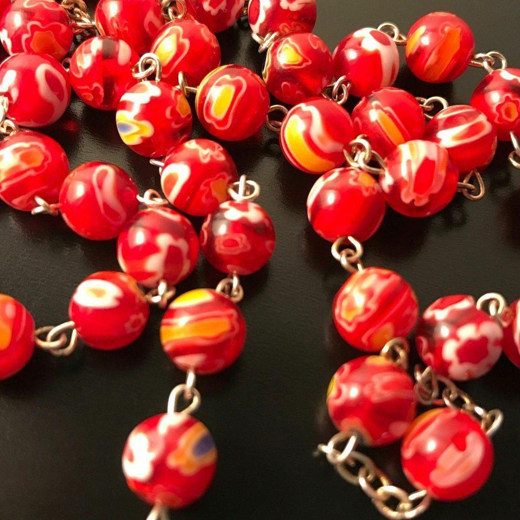Venetian Glass Murrina  Rosary Blessed By Pope - Communion / Confirmation | Catholically