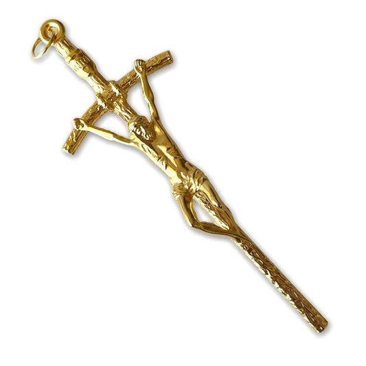 Wall Crucifix Cross - 5" 1/2 Scorzelli Cross - Blessed By Pope - St. JPII | Catholically