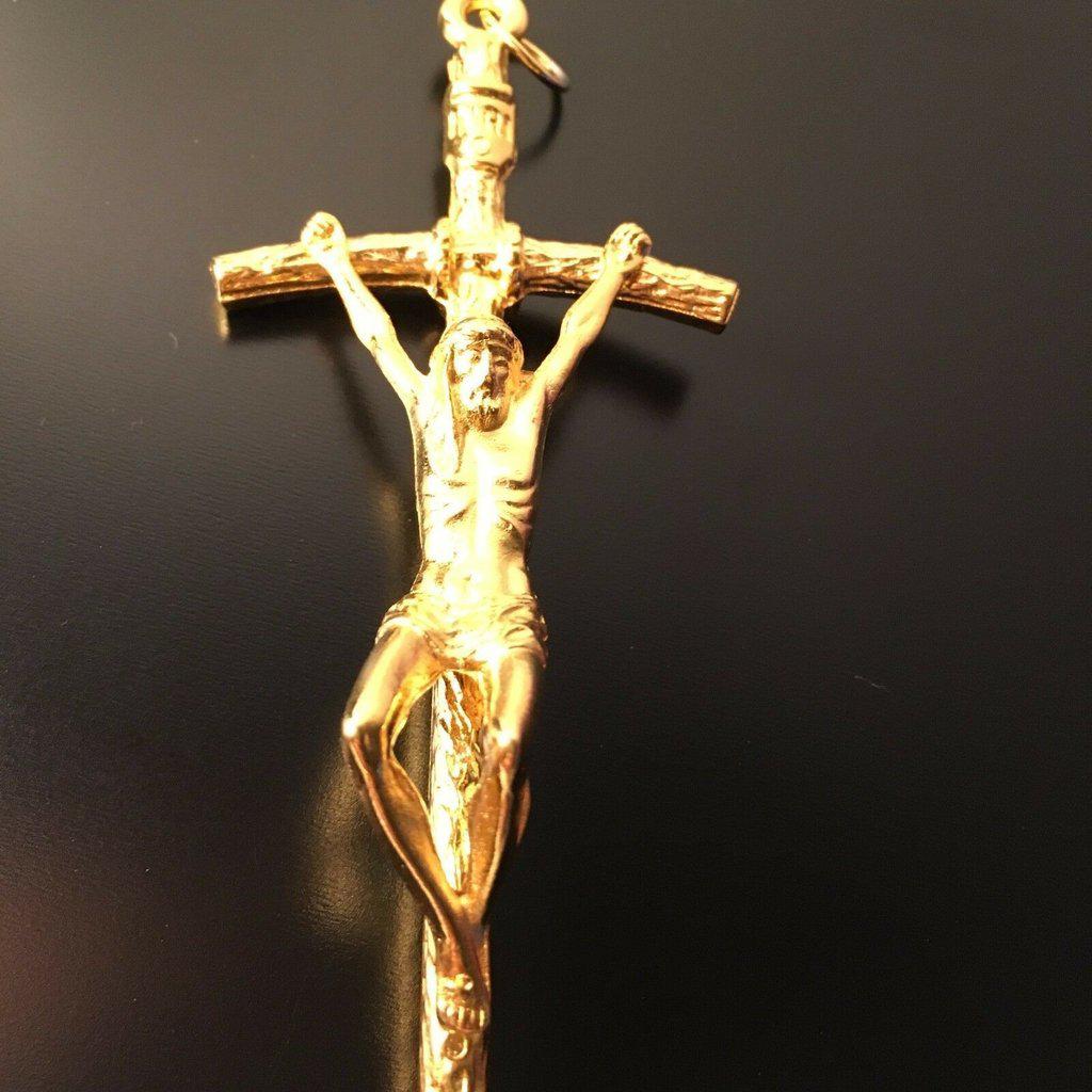 Wall Crucifix Cross - 5" 1/2 Scorzelli Cross - Blessed By Pope - St. JPII | Catholically
