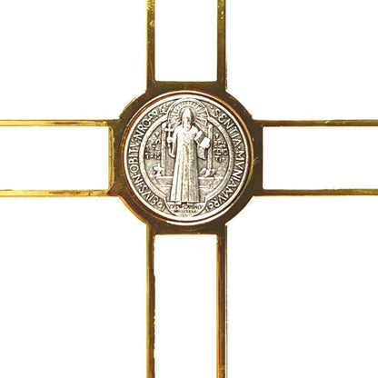 White Glow In The Dark 5" St. Benedict Golden Cross Crucifix -Exorcism | Catholically