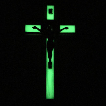 White Glow In The Dark 5" St. Benedict Golden Cross Crucifix -Exorcism | Catholically