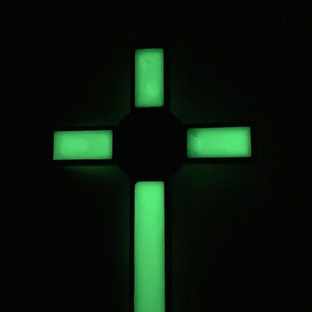 White Glow In The Dark 5" St. Benedict Golden Cross Crucifix -Exorcism | Catholically