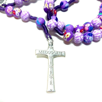 Wonderful Rosary With Relic Of The Holy Ground Of Medjugorje -Blessed By Pope | Catholically
