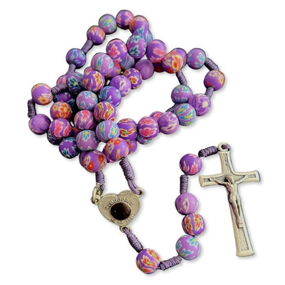 Wonderful Rosary With Relic Of The Holy Ground Of Medjugorje -Blessed By Pope | Catholically