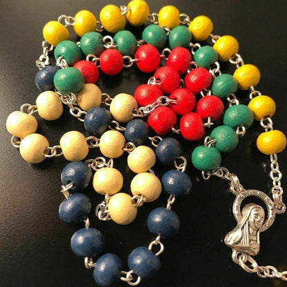 World Mission Catholic - Missionary Wooden Rosary Beads - Blessed By Pope | Catholically